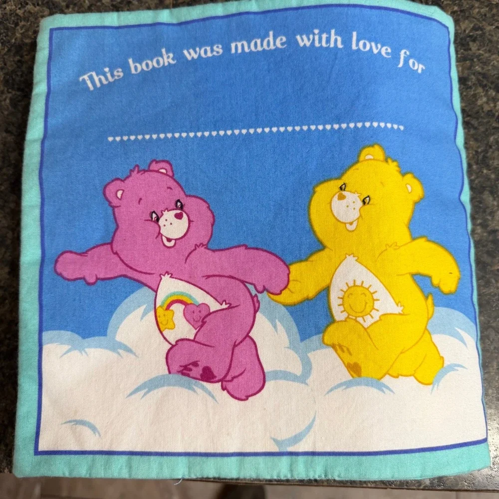 Vintage Care Bears Counting Soft Cloth Book Fabric Toddler Toy Learning 1-10